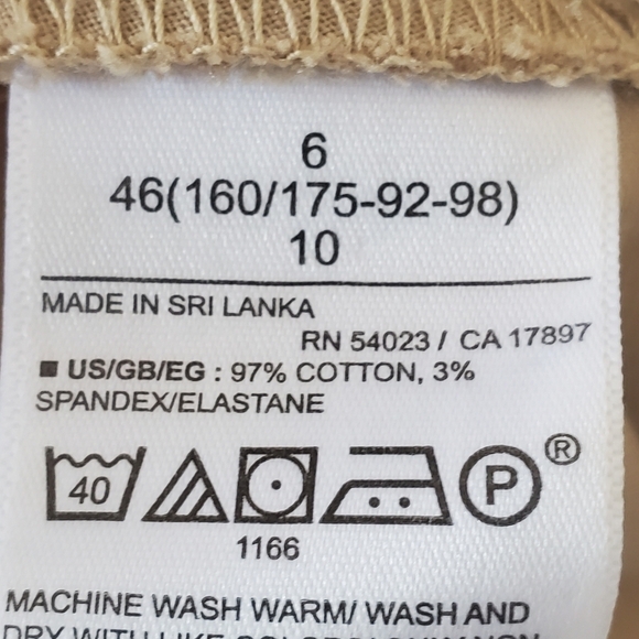 Gap Straight Up Khakis Tan Straight Tapered Leg High Rise Stretch Cropped Size 6 - Picture 9 of 11